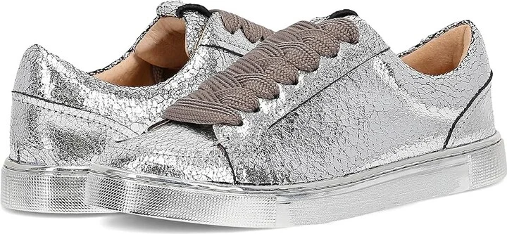 Frye Ivy Court Low Lace Women's Shoes Silver Mirror : 9.5 B - Medium, Leather