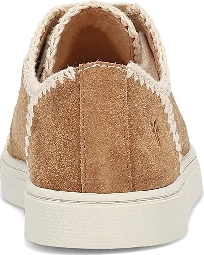 Frye Ivy Crochet Low Lace Sneaker Women's Shoes Almond : 6.5 B - Medium, Suede - Image 4