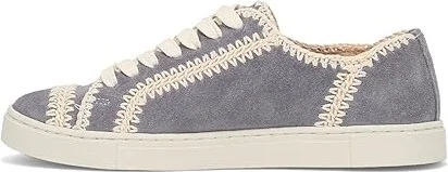 Frye Ivy Crochet Low Lace Sneaker Women's Shoes Blue Ash : 8.5 B - Medium, Suede - Image 6
