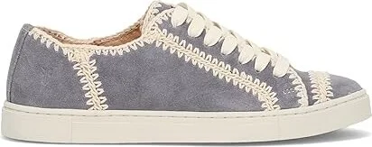Frye Ivy Crochet Low Lace Sneaker Women's Shoes Blue Ash : 8.5 B - Medium, Suede - Image 7