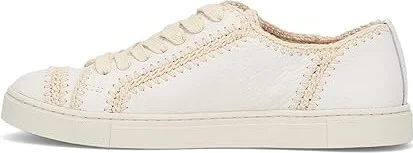 Frye Ivy Crochet Low Lace Sneaker Women's Shoes White : 9.5 B - Medium, Suede - Image 6