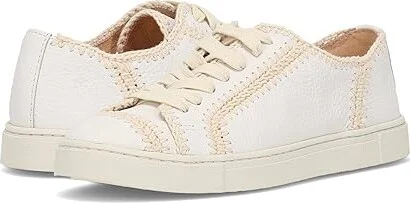 Frye Ivy Crochet Low Lace Sneaker Women's Shoes White : 9.5 B - Medium, Suede