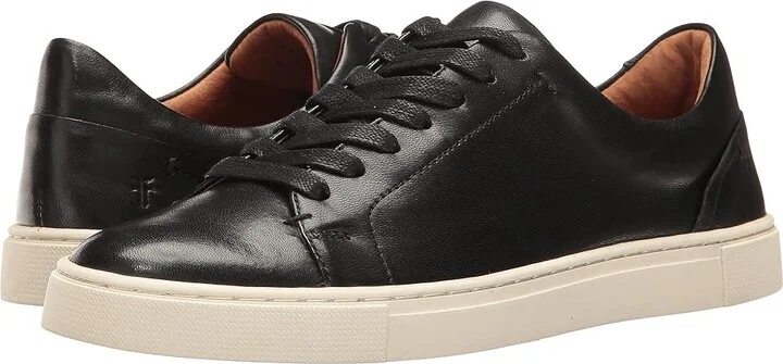 Frye Ivy Low Lace Women's Lace up casual Shoes Black Soft Nappa Lamb : 5.5 B - Medium, Leather