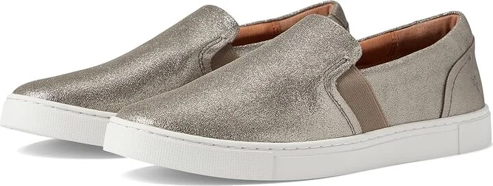 Frye Ivy Slip On Women's Slip on Shoes Pewter : 5.5 B - Medium, Leather