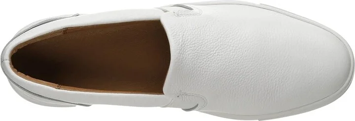 Frye Ivy Slip On Women's Slip on Shoes White Tumbled Bovine : 5.5 B - Medium, Leather - Image 3