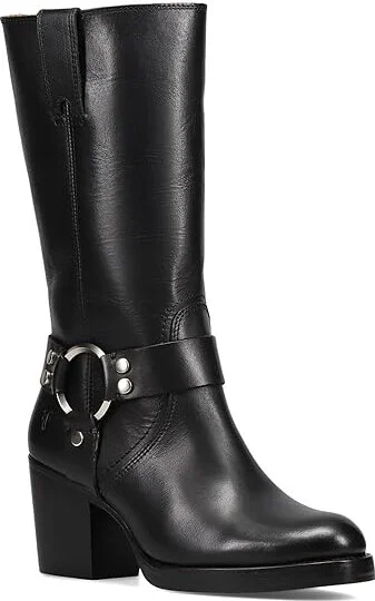 Frye Jean Harness Women's Boots Black : 9 B - Medium, Leather/Suede - Image 5