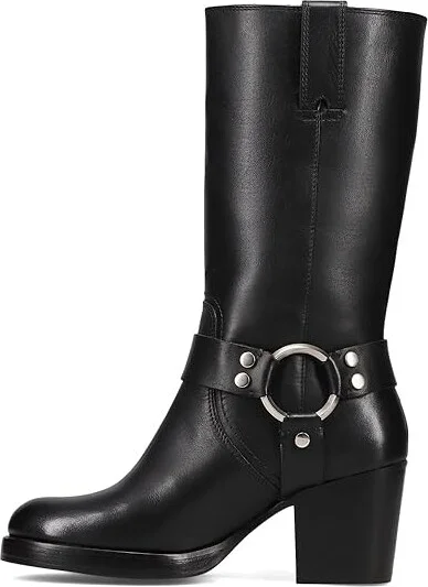 Frye Jean Harness Women's Boots Black : 9 B - Medium, Leather/Suede - Image 6