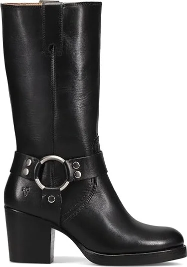 Frye Jean Harness Women's Boots Black : 9 B - Medium, Leather/Suede - Image 7