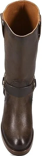 Frye Jean Harness Women's Boots Chocolate : 8 B - Medium, Leather/Suede - Image 2