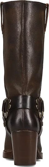 Frye Jean Harness Women's Boots Chocolate : 8 B - Medium, Leather/Suede - Image 4