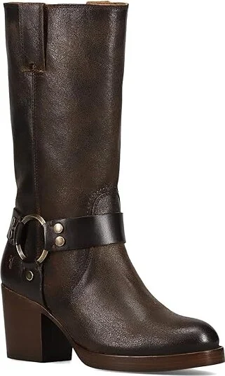 Frye Jean Harness Women's Boots Chocolate : 8 B - Medium, Leather/Suede - Image 5