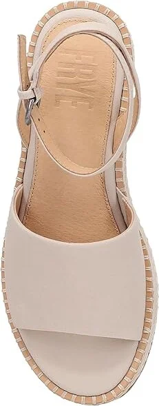 Frye Joy Ankle Strap Women's Sandals Ivory : 9 B - Medium, Leather - Image 2
