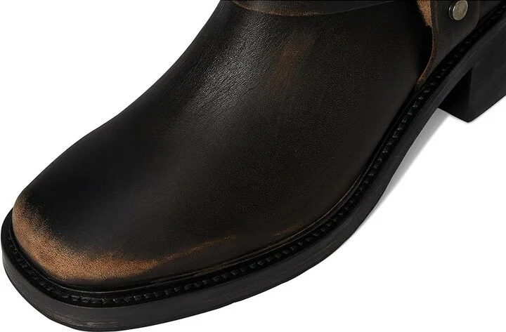 Frye Kate Harness Women's Boots Distressed Black : 8 B - Medium, Leather - Image 2