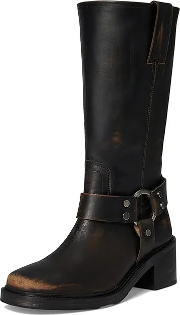Frye Kate Harness Women's Boots Distressed Black : 8 B - Medium, Leather - Image 5