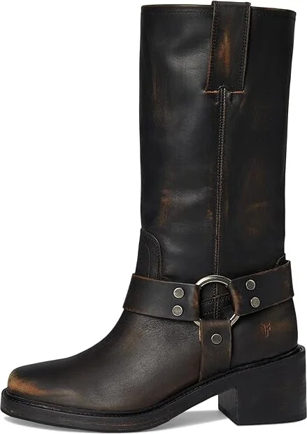Frye Kate Harness Women's Boots Distressed Black : 8 B - Medium, Leather - Image 6