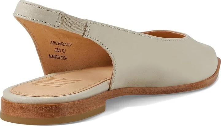 Frye Kenzie Slingback Flat Women's Flat Shoes Ivory : 7.5 B - Medium, Leather - Image 4