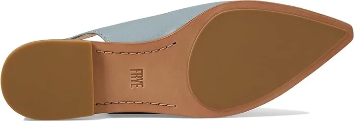 Frye Kenzie Slingback Flat Women's Flat Shoes Steel Blue : 6.5 B - Medium, Leather - Image 3