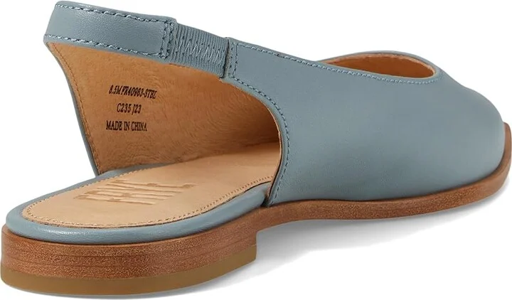 Frye Kenzie Slingback Flat Women's Flat Shoes Steel Blue : 6.5 B - Medium, Leather - Image 4