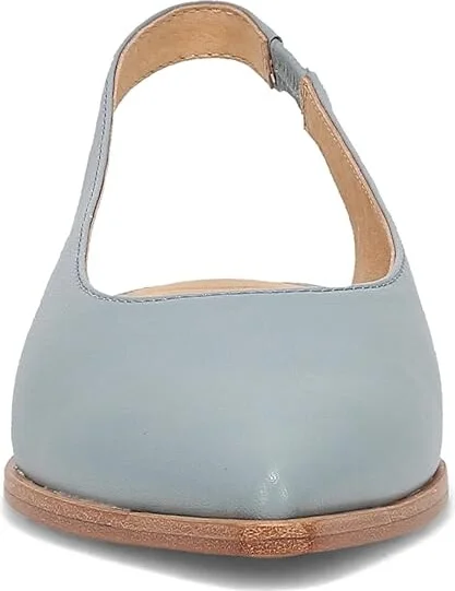 Frye Kenzie Slingback Flat Women's Flat Shoes Steel Blue : 6.5 B - Medium, Leather - Image 5