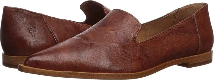 Frye Kenzie Venetian Women's Slip-on Dress Shoes Cognac Antique Soft Vintage : 6 B - Medium, Leather