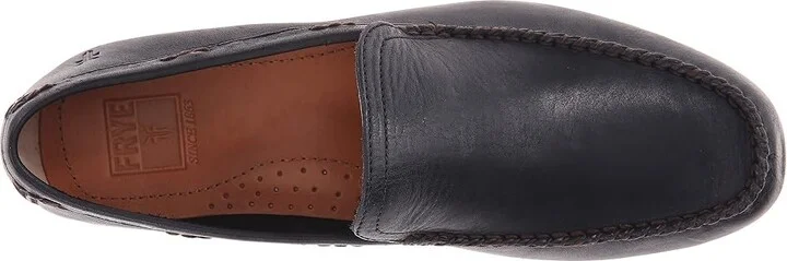 Frye Lewis Venetian Men's Slip on Shoes Black Oiled Vintage : 7.5 D - Medium, Leather - Image 3