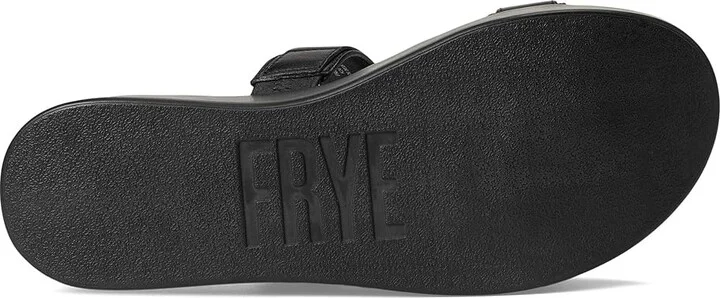 Frye Maya Buckle Sandals Women's Wedge Shoes Black : 8.5 B - Medium, Leather - Image 3