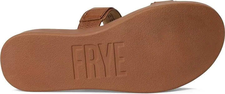 Frye Maya Buckle Sandals Women's Wedge Shoes Dark Latte : 8.5 B - Medium, Leather - Image 3