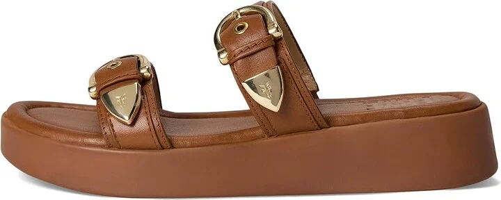 Frye Maya Buckle Sandals Women's Wedge Shoes Dark Latte : 8.5 B - Medium, Leather - Image 6