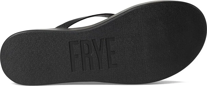 Frye Maya Buckle Thong Sandals Women's Wedge Shoes Black : 8 B - Medium, Leather - Image 3