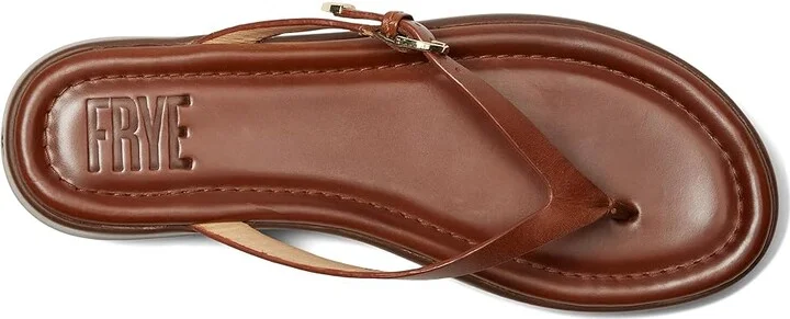 Frye Maya Buckle Thong Sandals Women's Wedge Shoes Cinnamon : 11 B - Medium, Leather - Image 2