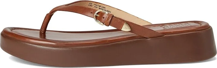 Frye Maya Buckle Thong Sandals Women's Wedge Shoes Cinnamon : 11 B - Medium, Leather - Image 6