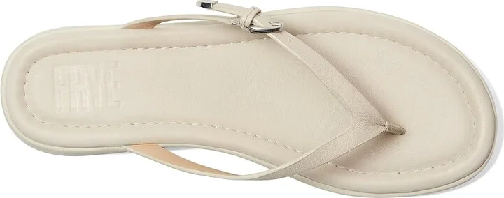 Frye Maya Buckle Thong Sandals Women's Wedge Shoes Ivory : 10 B - Medium, Leather - Image 2