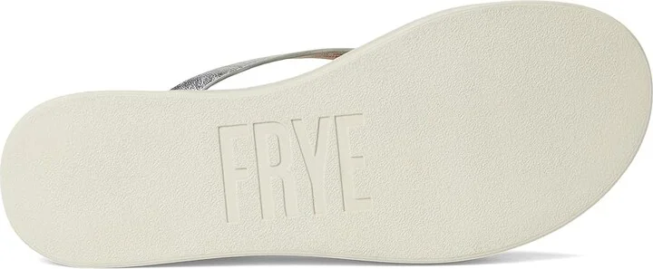 Frye Maya Buckle Thong Sandals Women's Wedge Shoes Silver : 9.5 B - Medium, Leather - Image 3