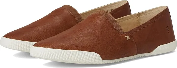 Frye Melanie Slip On Women's Slip on Shoes Cognac Antique Soft Vintage : 6 B - Medium, Leather
