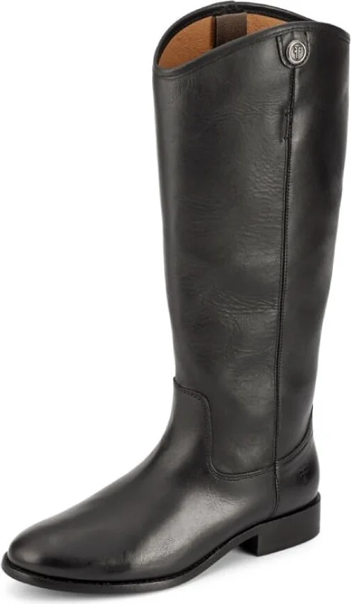 Frye Melissa Button 2 Equestrian-Inspired Tall Boots for Women Made from Hard-Wearing Vintage Leather with Antique Silver Hardware and Leather Outsole – 15 ½” Shaft Height