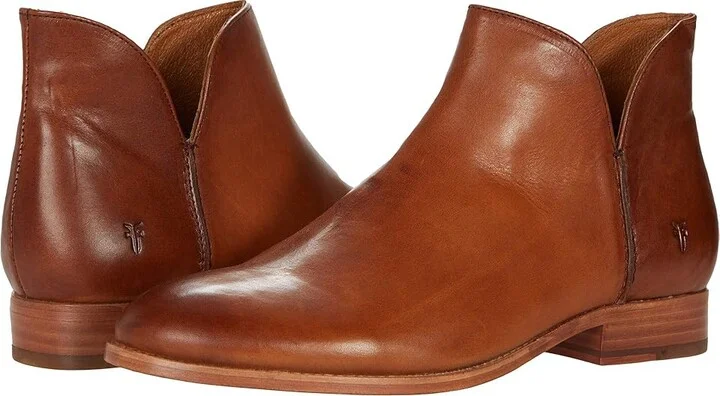 Frye Melissa Shootie Women's Boots Caramel Antique Pull Up : 6 B - Medium, Leather