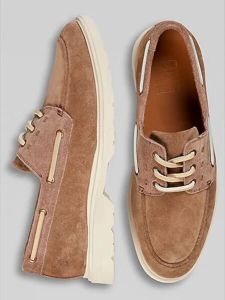 Frye Men's Connor Leather Lace-Up Boat Shoes Brown