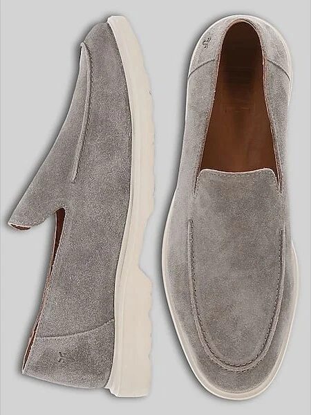 Frye Men's Connor Venetian Suede Loafers Gray