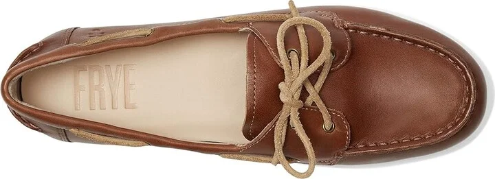 Frye Naya Boat Shoes Women's Shoes Cinnamon : 9.5 B - Medium, Leather - Image 2