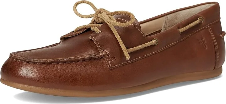 Frye Naya Boat Shoes Women's Shoes Cinnamon : 9.5 B - Medium, Leather - Image 5