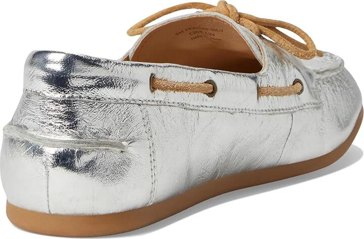 Frye Naya Boat Shoes Women's Shoes Silver : 7 B - Medium, Leather - Image 4