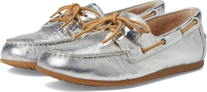 Frye Naya Boat Shoes Women's Shoes Silver : 7 B - Medium, Leather