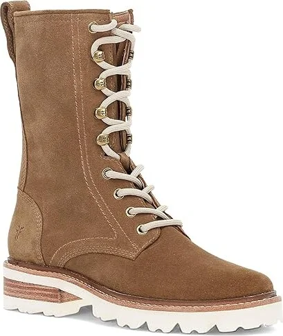Frye Olivia Combat Women's Boots Almond : 7 B - Medium, Leather - Image 5