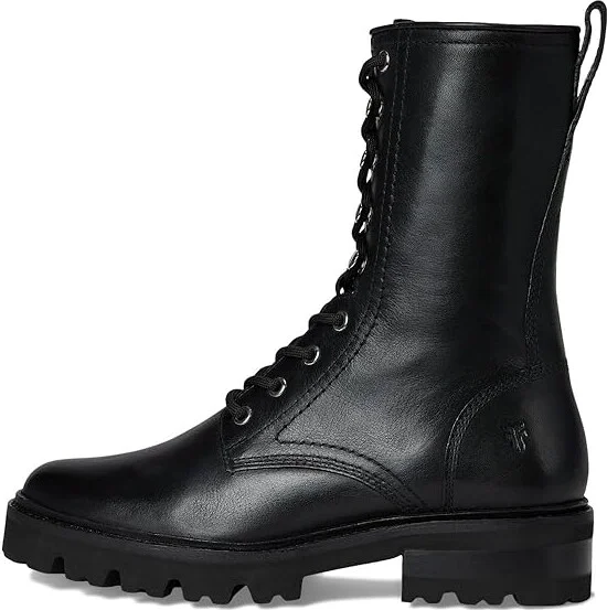 Frye Olivia Combat Women's Boots Black : 6.5 B - Medium, Leather - Image 6