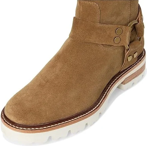 Frye Olivia Harness Short Women's Boots Almond : 7.5 B - Medium, Suede - Image 2