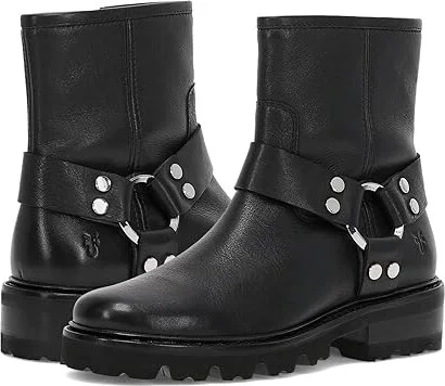Frye Olivia Harness Short Women's Boots Black : 7.5 B - Medium, Suede