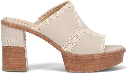 Frye Pipa Crochet Platform Women's Sandals Ivory : 9.5 B - Medium, Textile - Image 7
