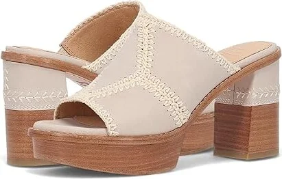 Frye Pipa Crochet Platform Women's Sandals Ivory : 9.5 B - Medium, Textile