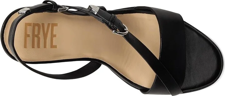 Frye Rachel Buckle Sandals Women's Sandals Black : 7 B - Medium, Leather - Image 2