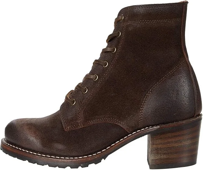 Frye Sabrina 6G Lace Up Women's Lace-up Boots Dark Brown Oiled Suede : 6 B - Medium, Leather - Image 6